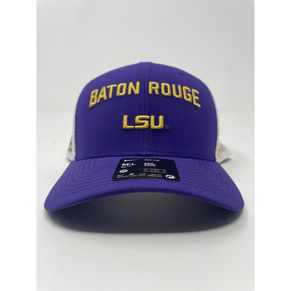 Nike LSU Tigers Snapback Hat Baton Rouge Louisiana‎ Purple Adjustable Mesh Cap
